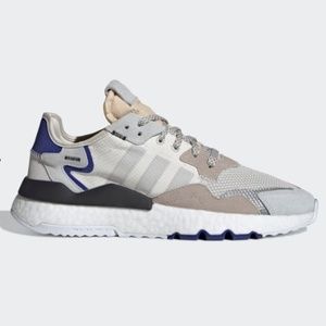 Adidas Nite Jogger in Raw White/Grey/Active Blue NWT